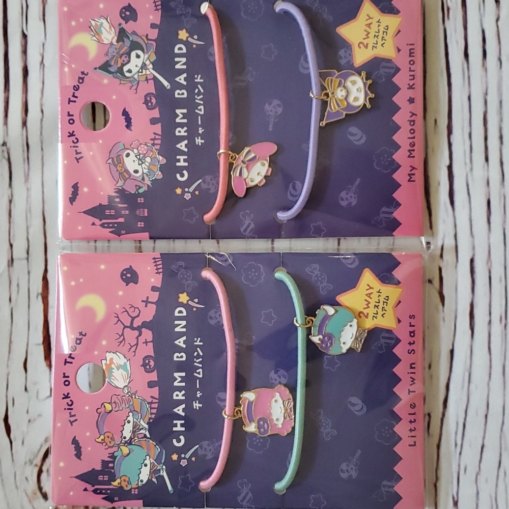 🆕️ CUTE SANRIO CHARM BAND BUNDLE (MY MELODY, KUROMI, LITTLE TWIN STARS)